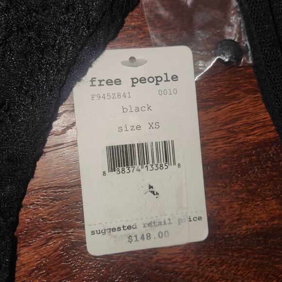 Free People Karlton Black Lace 3/4 Sleeve Backless Mini Dress XS - Picture 11 of 12